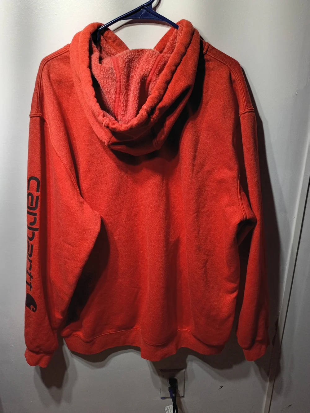 Carhartt Orange Pullover Hoodie with Front Pocket